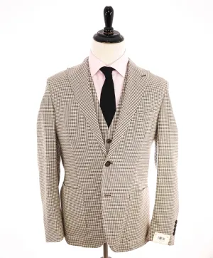 $1,395 ELEVENTY - Brown VEST & BLAZER 2-Piece Set (No Pants) - 40 (50 EU)