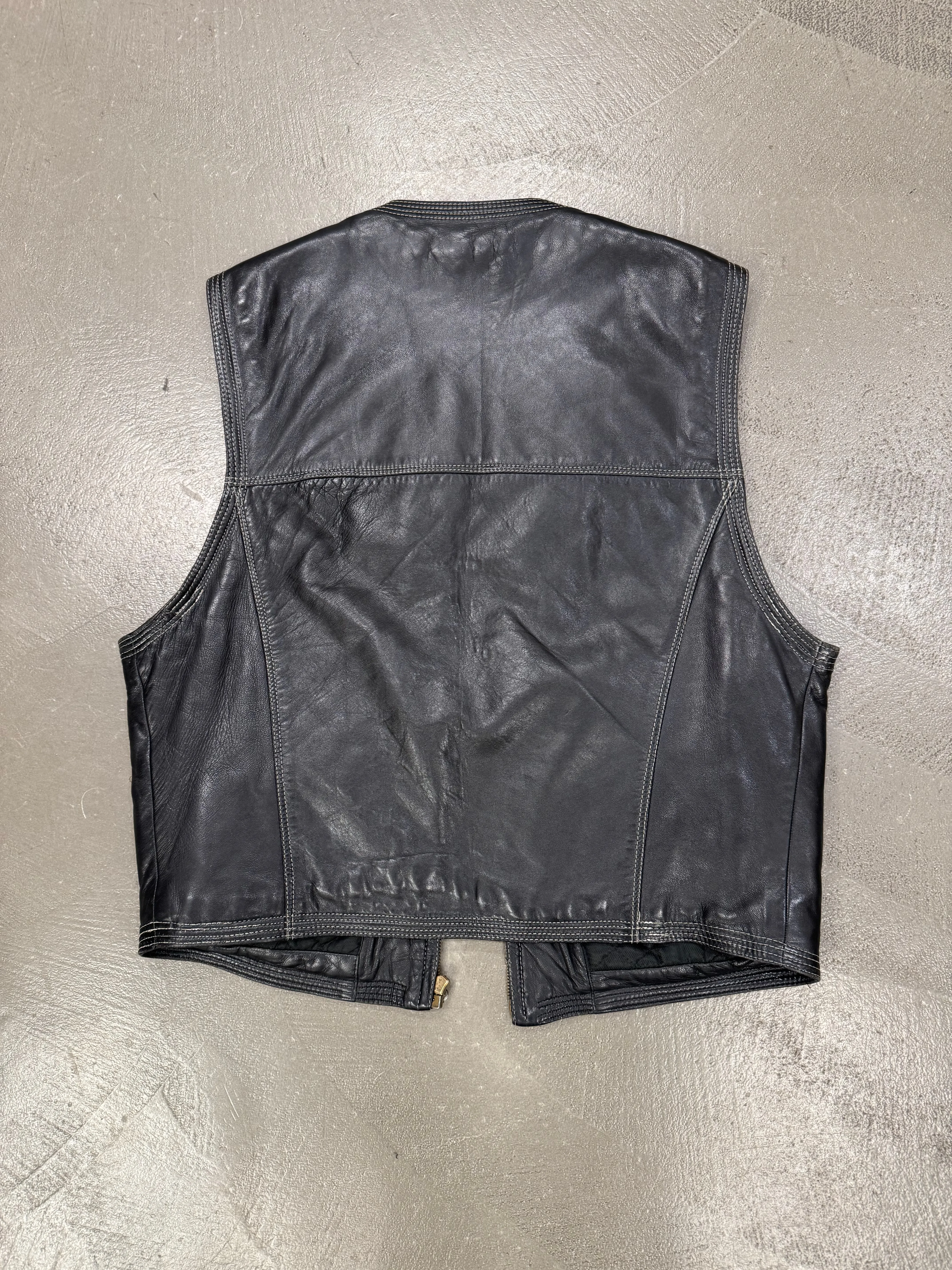 1990s GIANNI Versace “Adonis Hasselt” leather vest