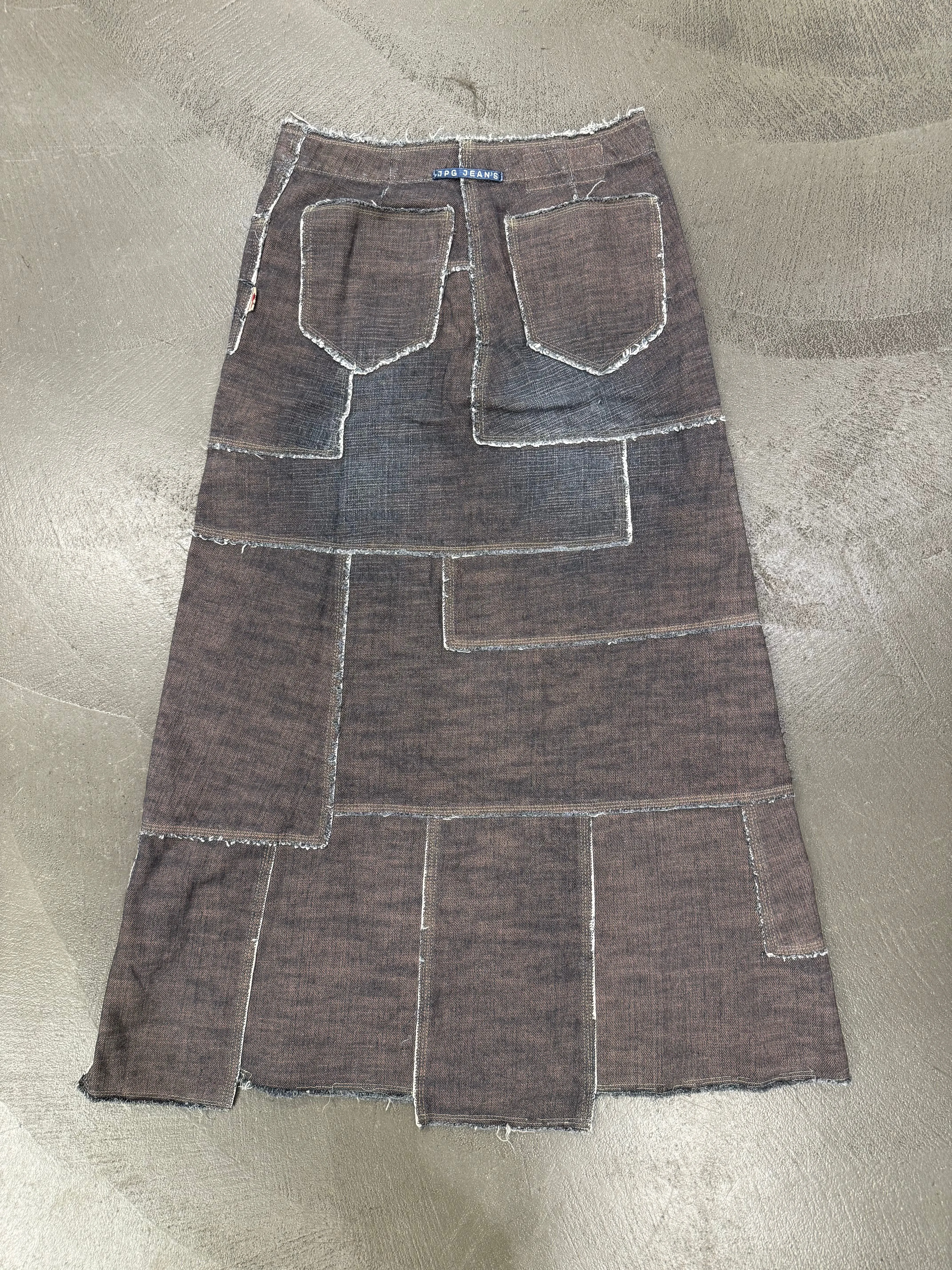 2000s Jean Paul Gaultier denim patchwork set (top   long skirt)