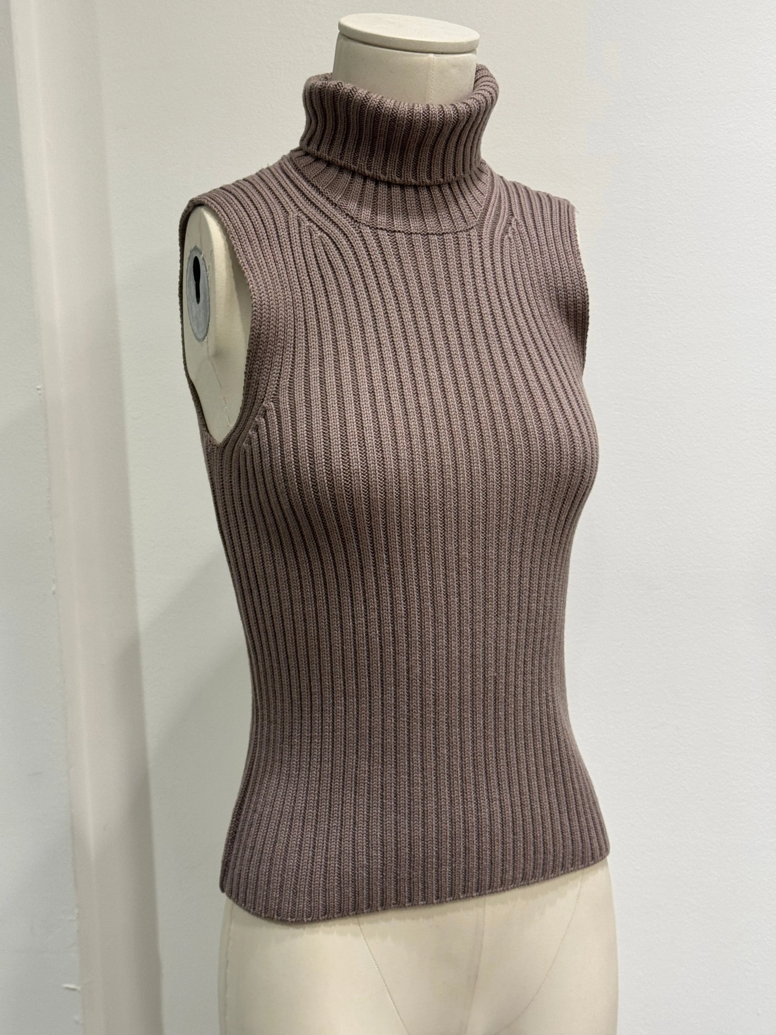 2000s Prada knit turtleneck vest