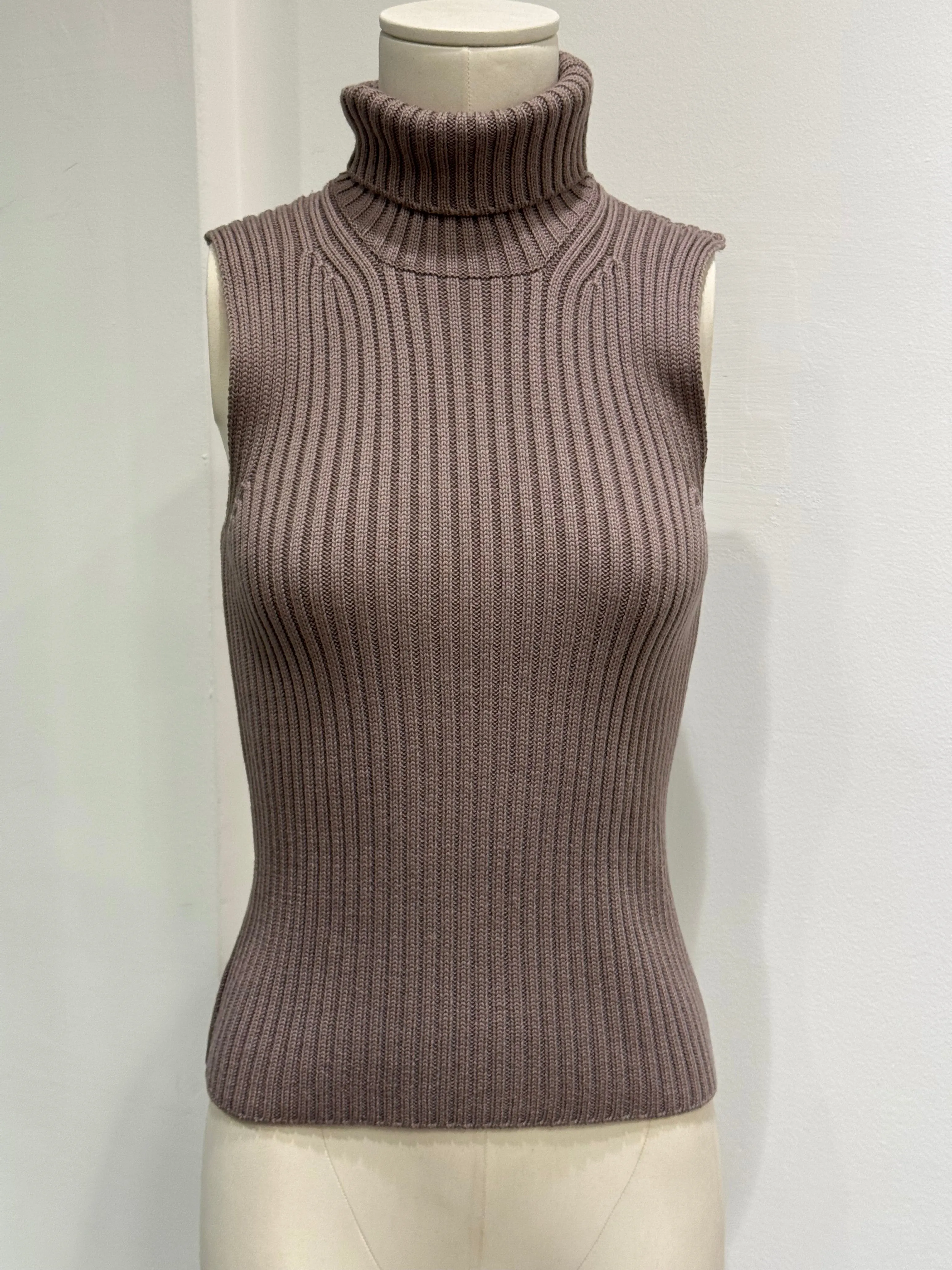2000s Prada knit turtleneck vest