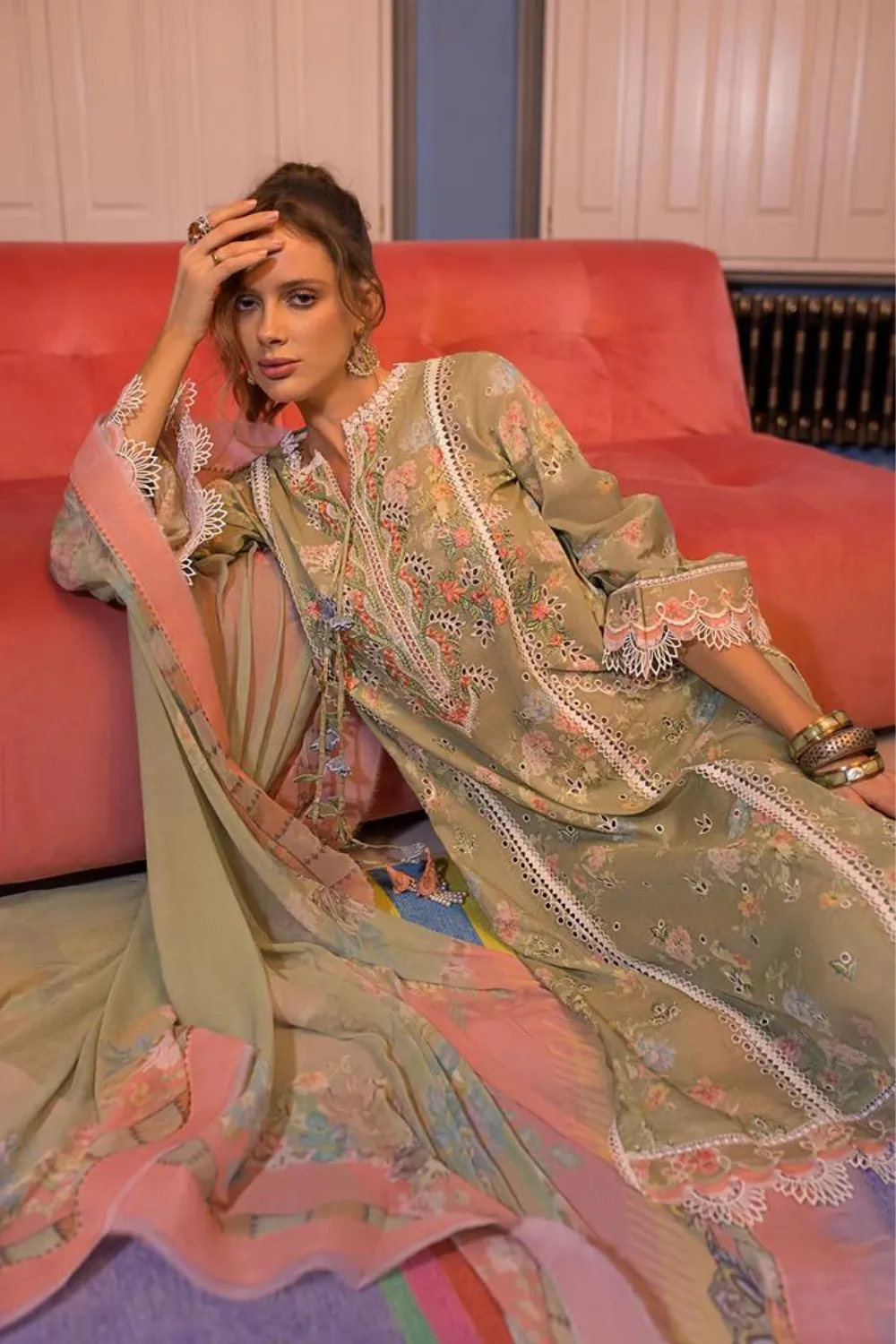 3PC Digital Print LAWN Q601