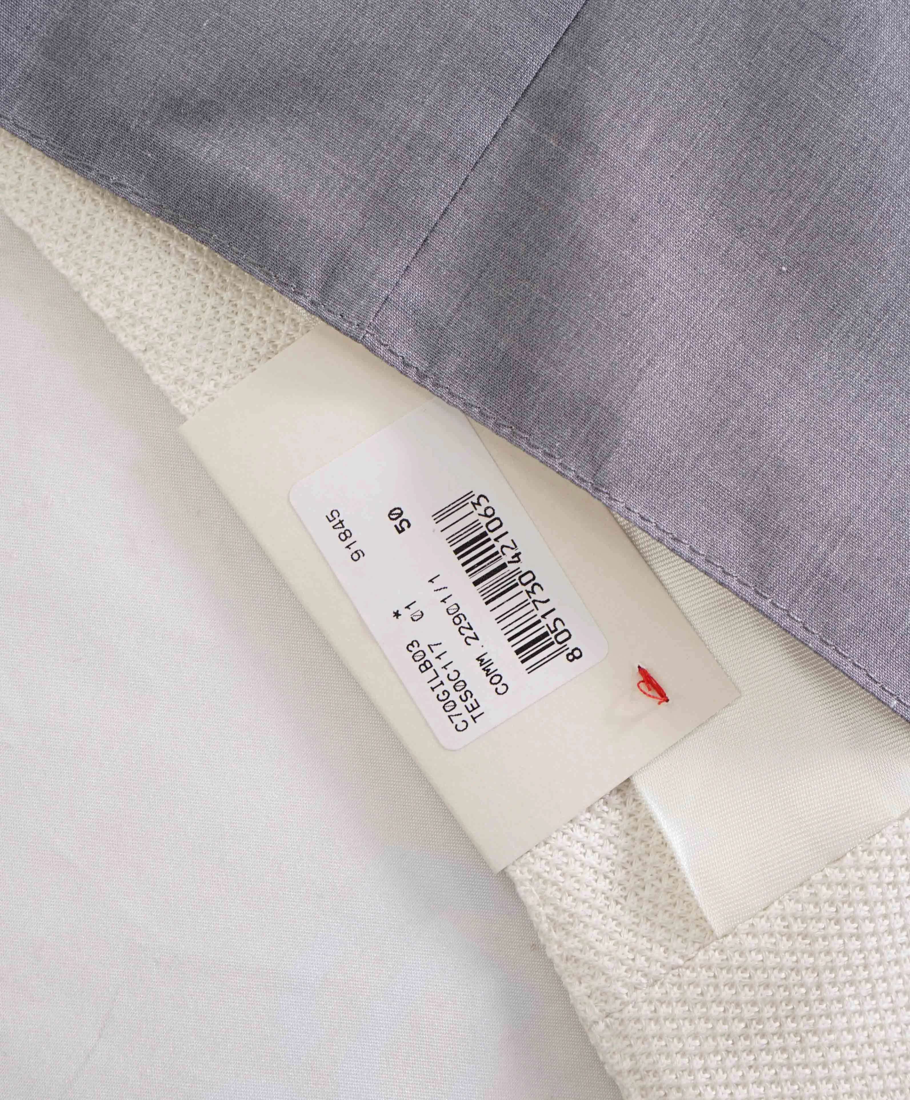 $495 ELEVENTY - *COTTON/LINEN* White Textured Waistcoat Vest - 40R