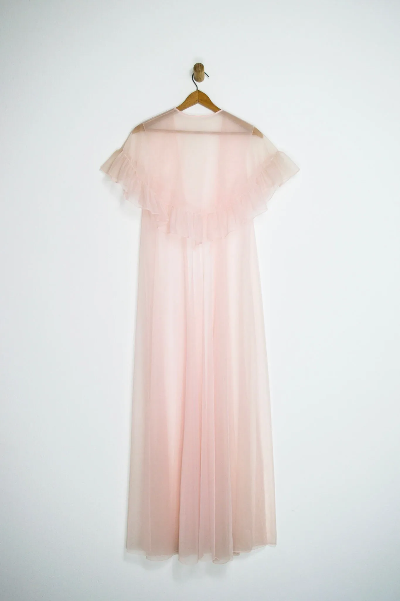 60’s/70’s SHEER PEIGNOIR ROBE/DUSTER / MEDIUM
