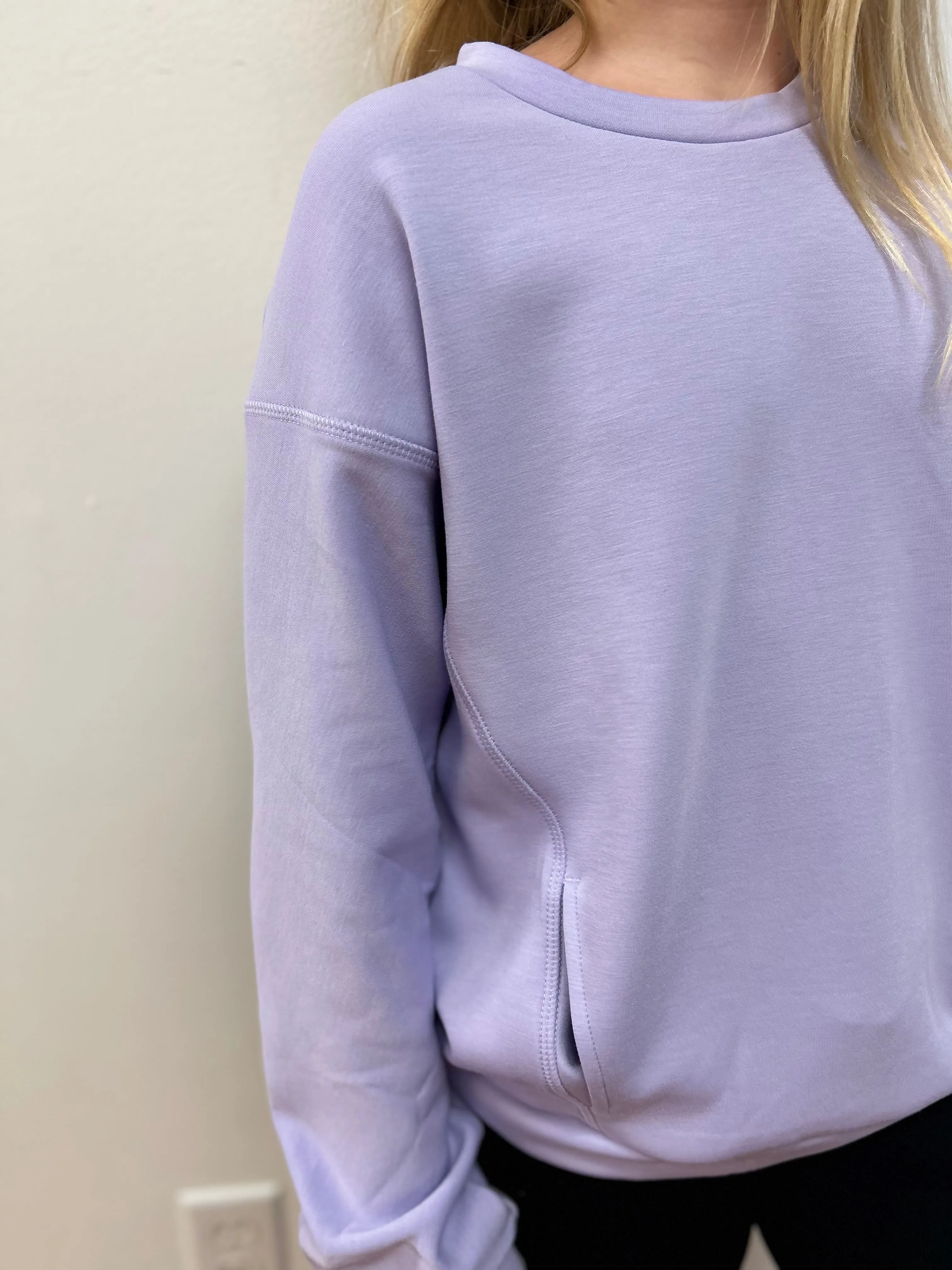 90D Girls Oversized Scuba Sweatshirt