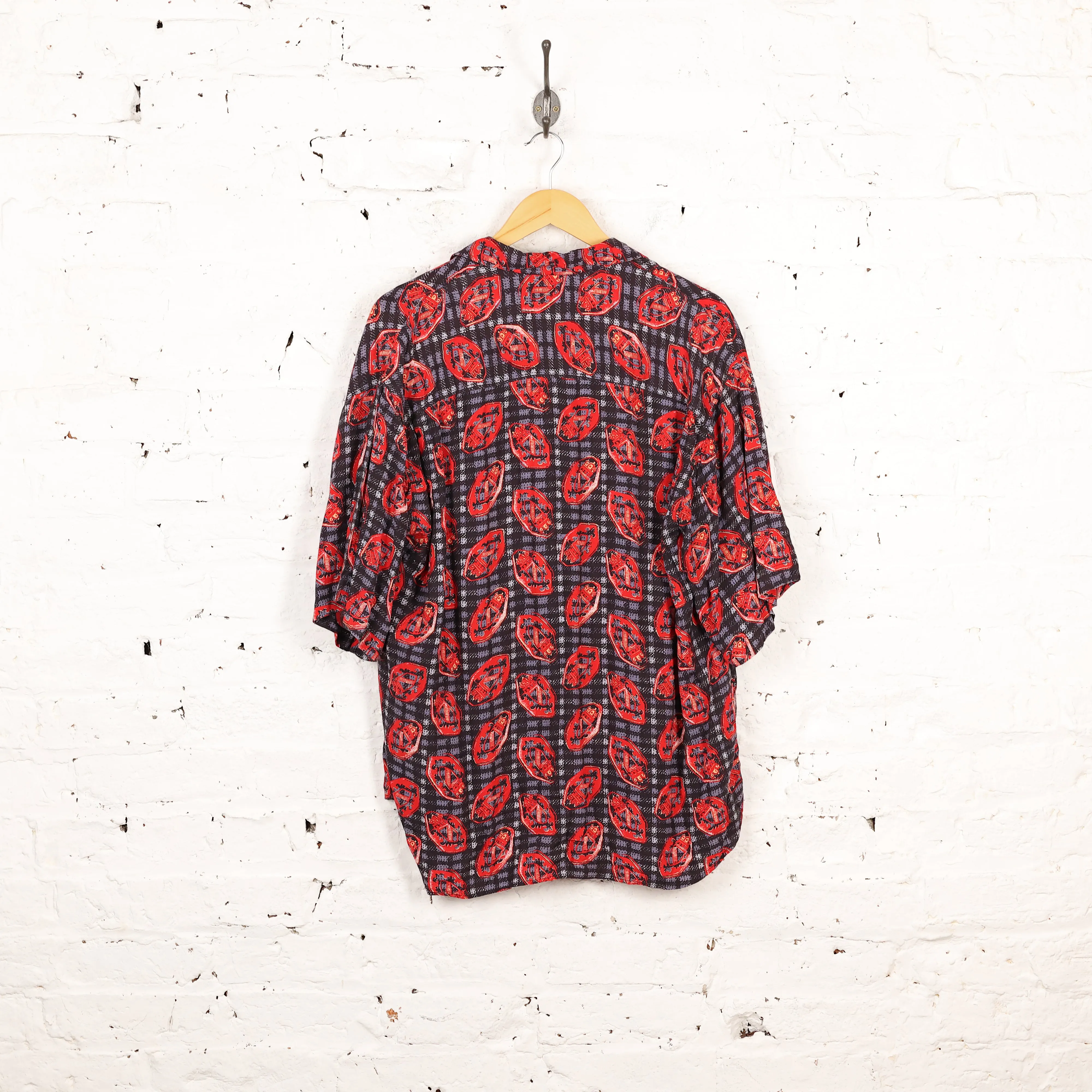 90s Pattern Party Shirt - Grey - M