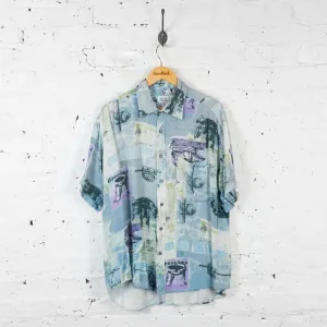 90s Pattern Shirt - Blue/Purple - XL