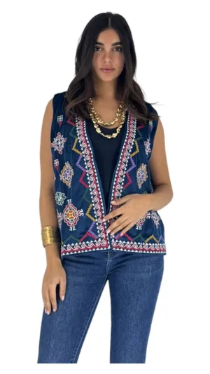 Abeer navy vest