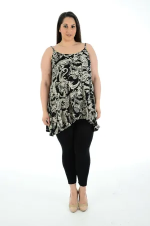 Abstract Animal Paisley Print Vest Top