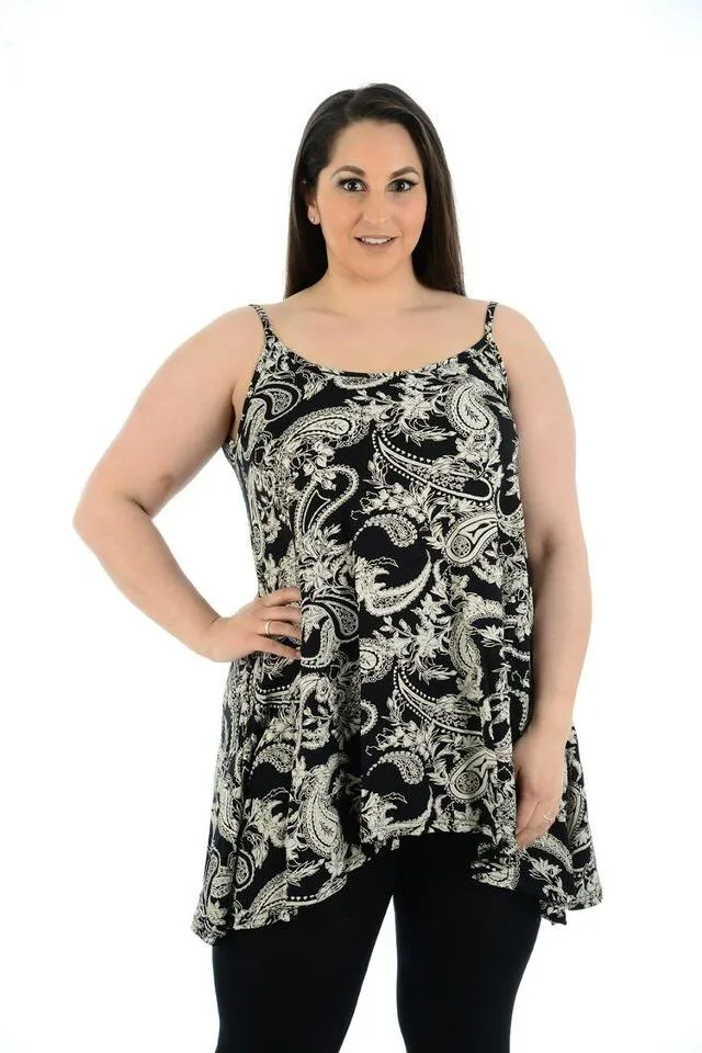 Abstract Animal Paisley Print Vest Top