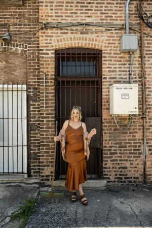 adelaide midi skirt in camel