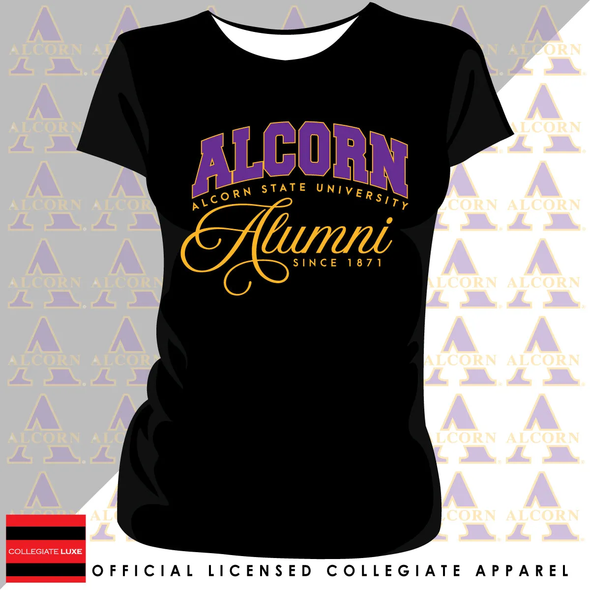ALCORN STATE | Fancy ALUMNI Ladies Tees(N)