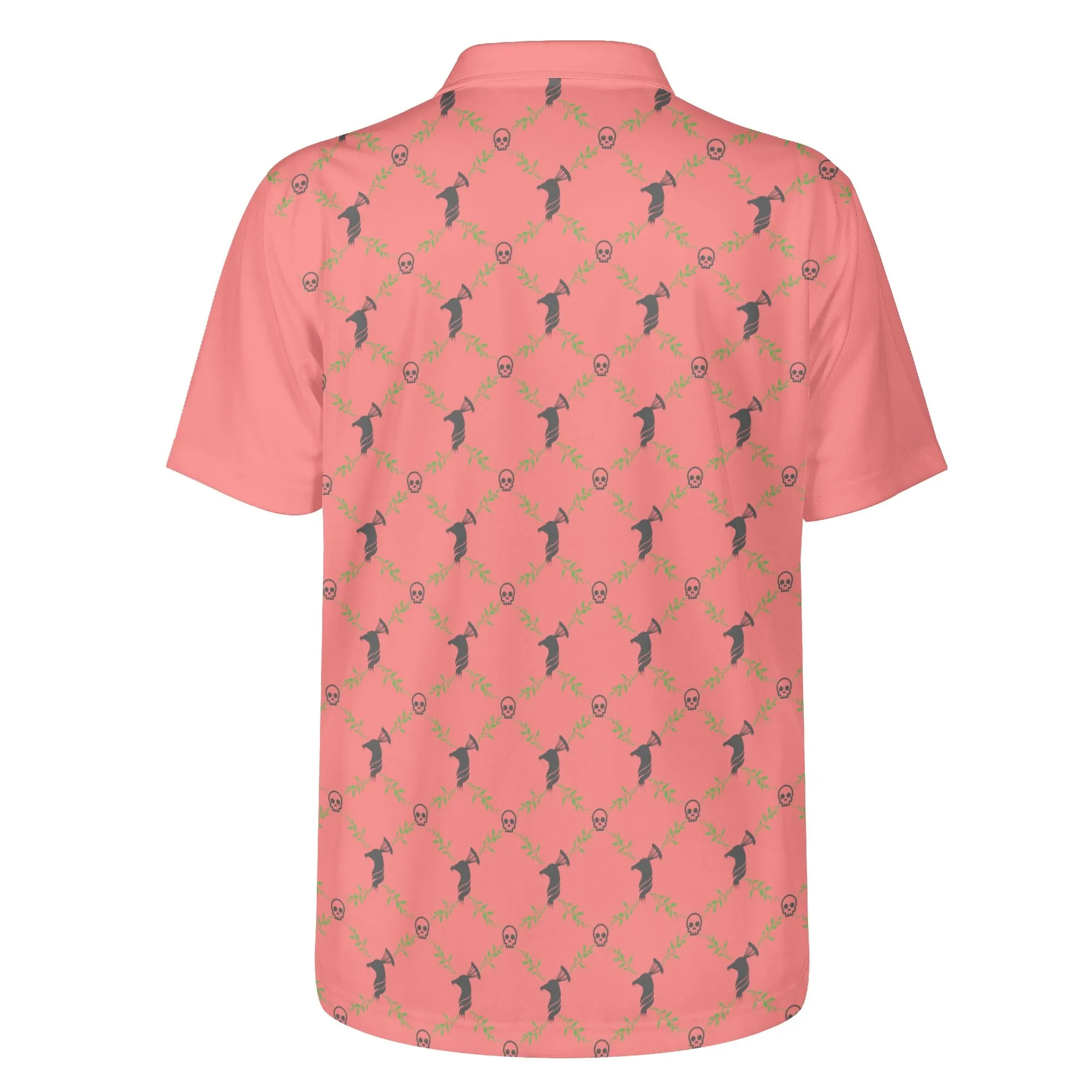 All Over Print Polo Shirt Cock & Skull