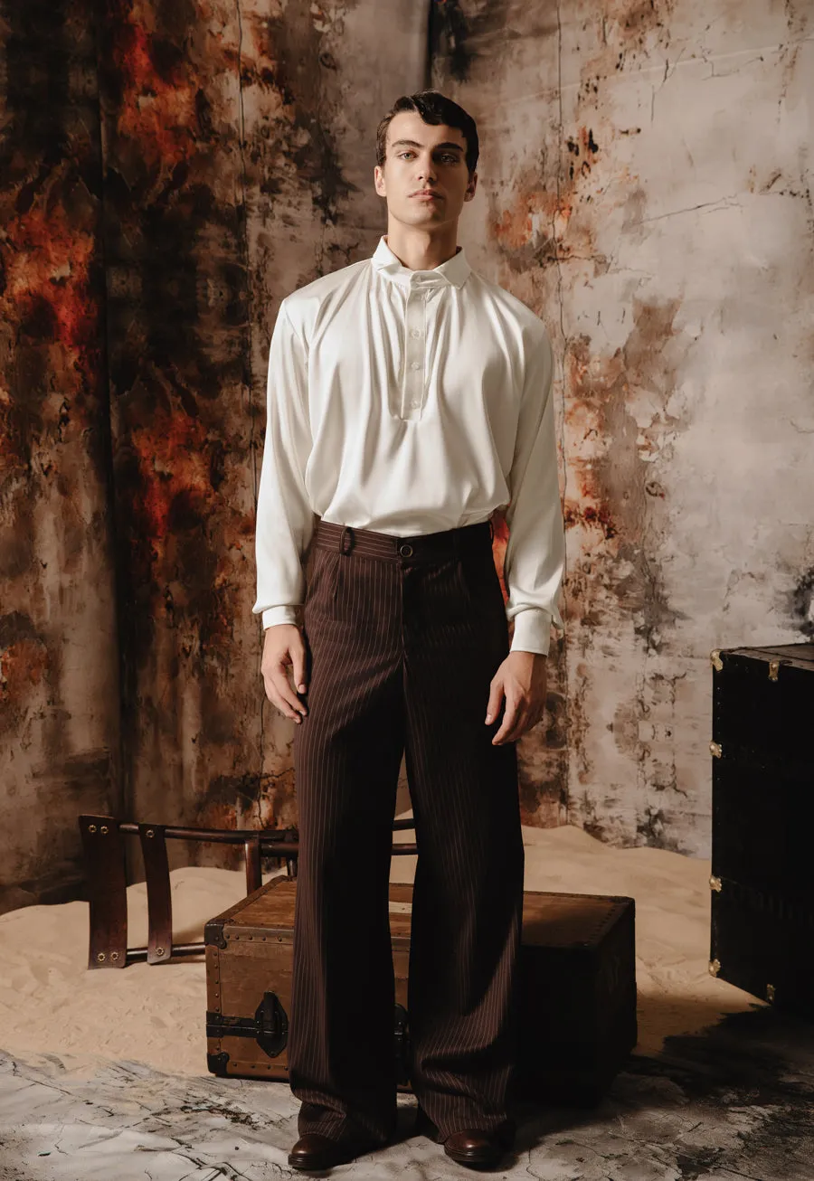 Amani Striped Pants Brown