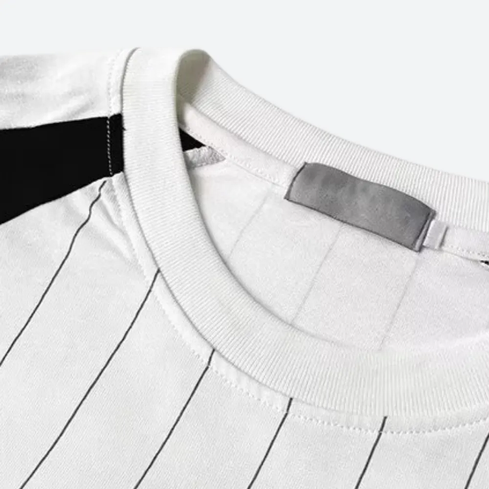 American Loose EmbroidEred Lapel T-shirt
