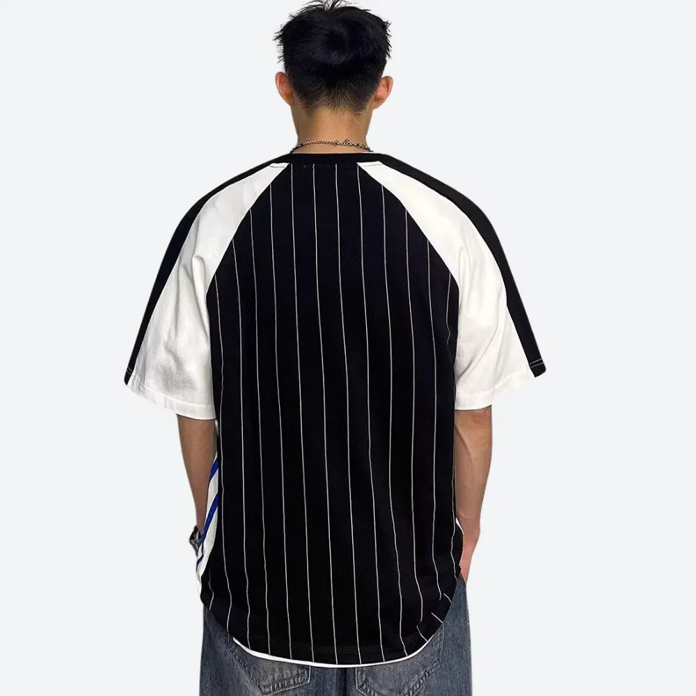 American Loose EmbroidEred Lapel T-shirt