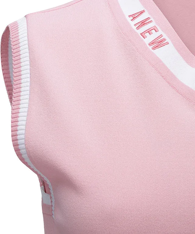 ANEW Golf: Women V-Neck Sweater Vest - Light Pink