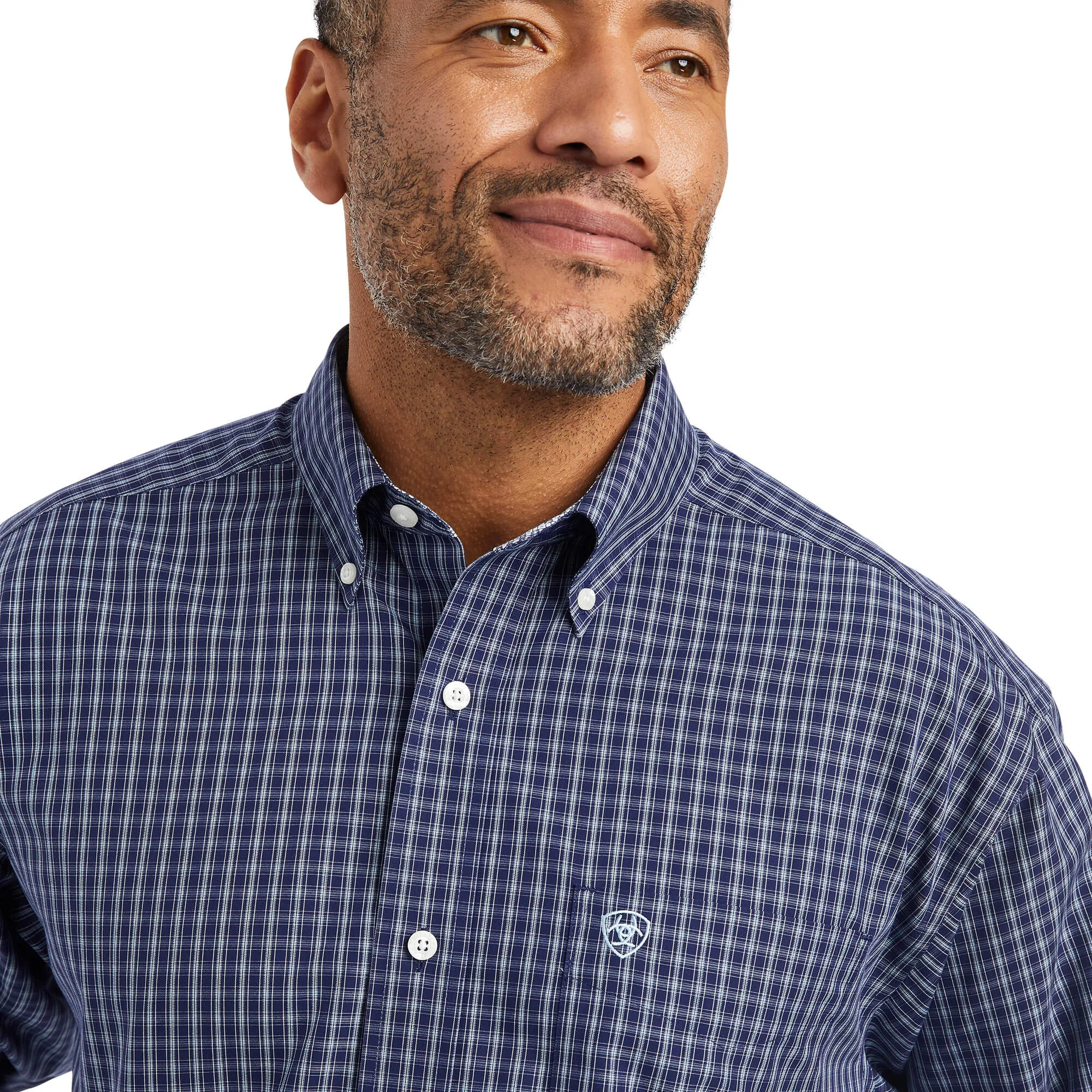 ARIAT WRINKLE FREE IMMANUEL CLASSIC FIT SHIRT - MIDNIGHT SAIL