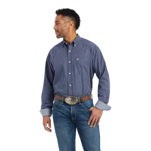 ARIAT WRINKLE FREE IMMANUEL CLASSIC FIT SHIRT - MIDNIGHT SAIL