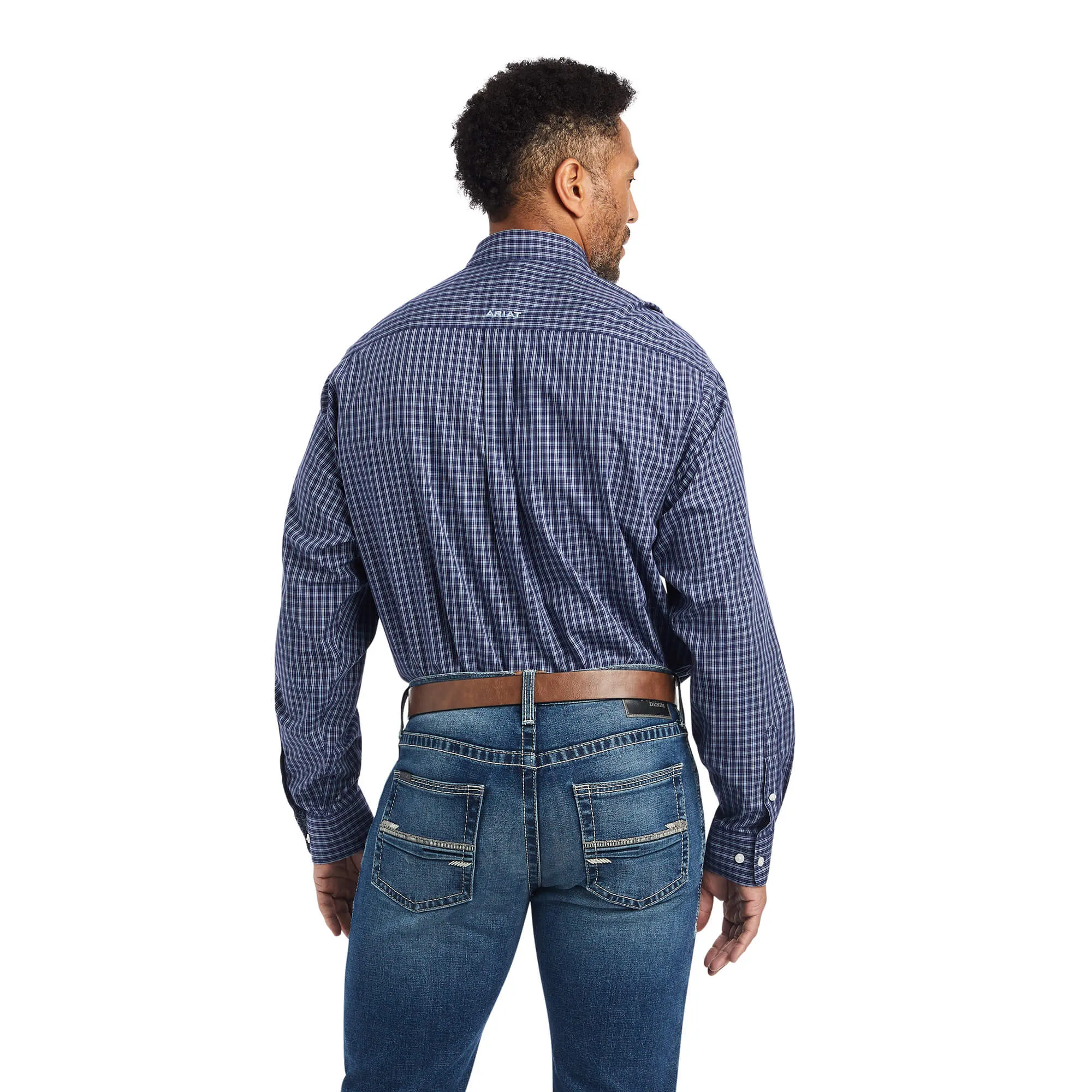 ARIAT WRINKLE FREE IMMANUEL CLASSIC FIT SHIRT - MIDNIGHT SAIL
