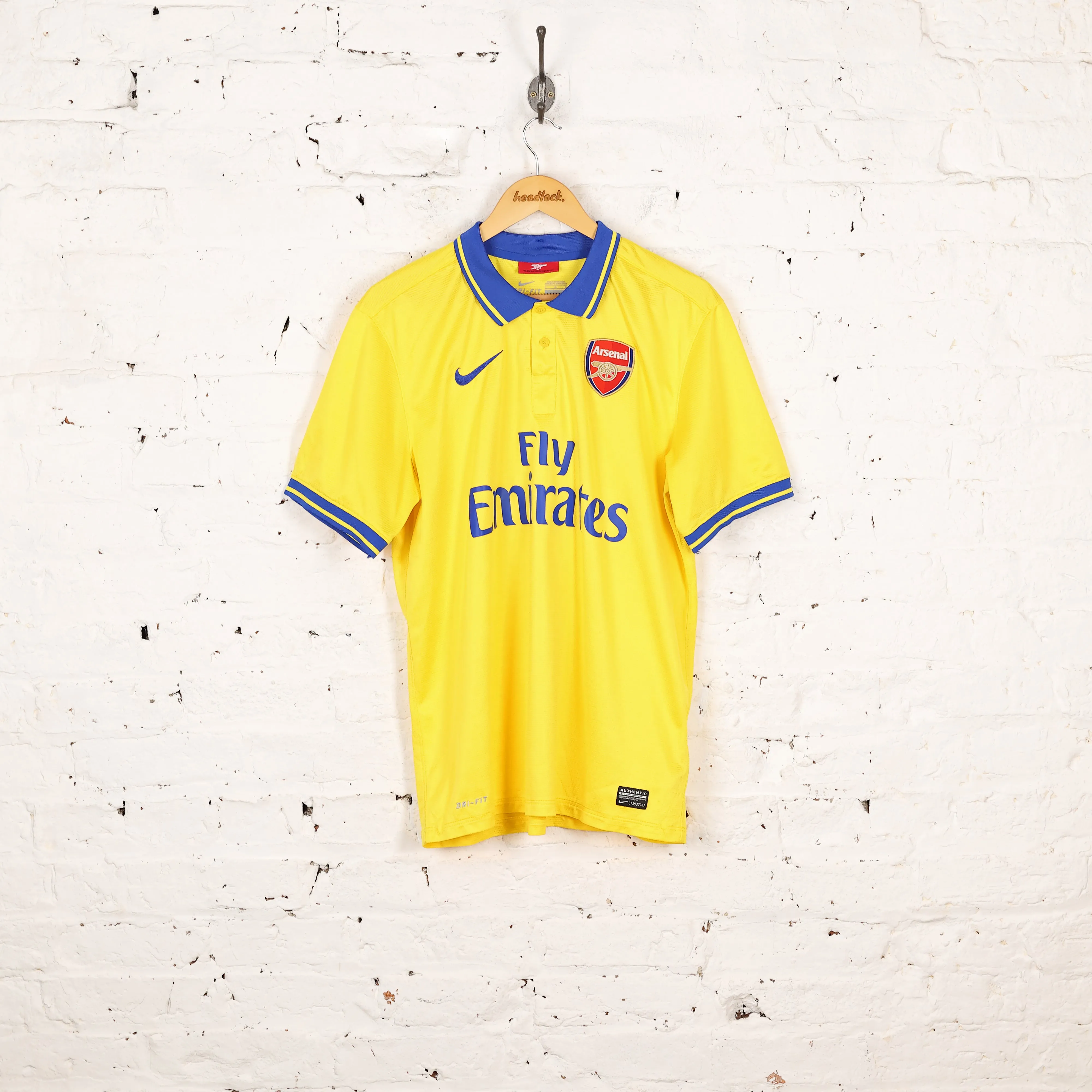Arsenal 2013 Nike Ozil Away Football Shirt - Yellow - L