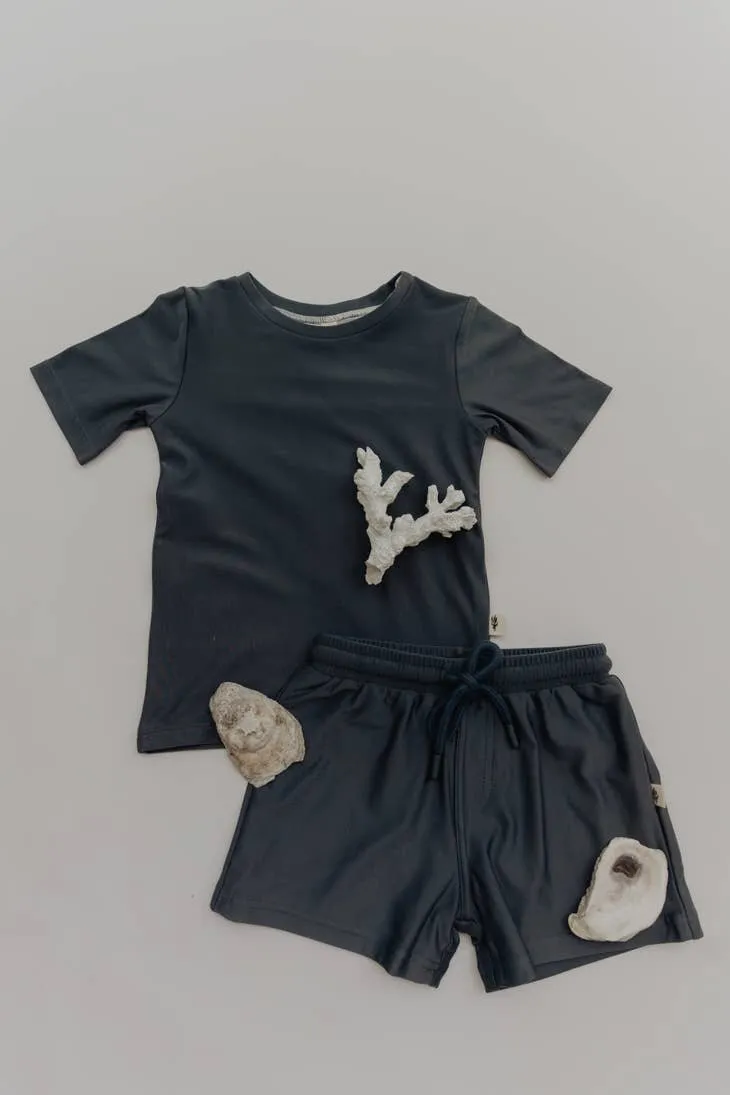 Babysprouts Rashguard Tee in Dusty Blue
