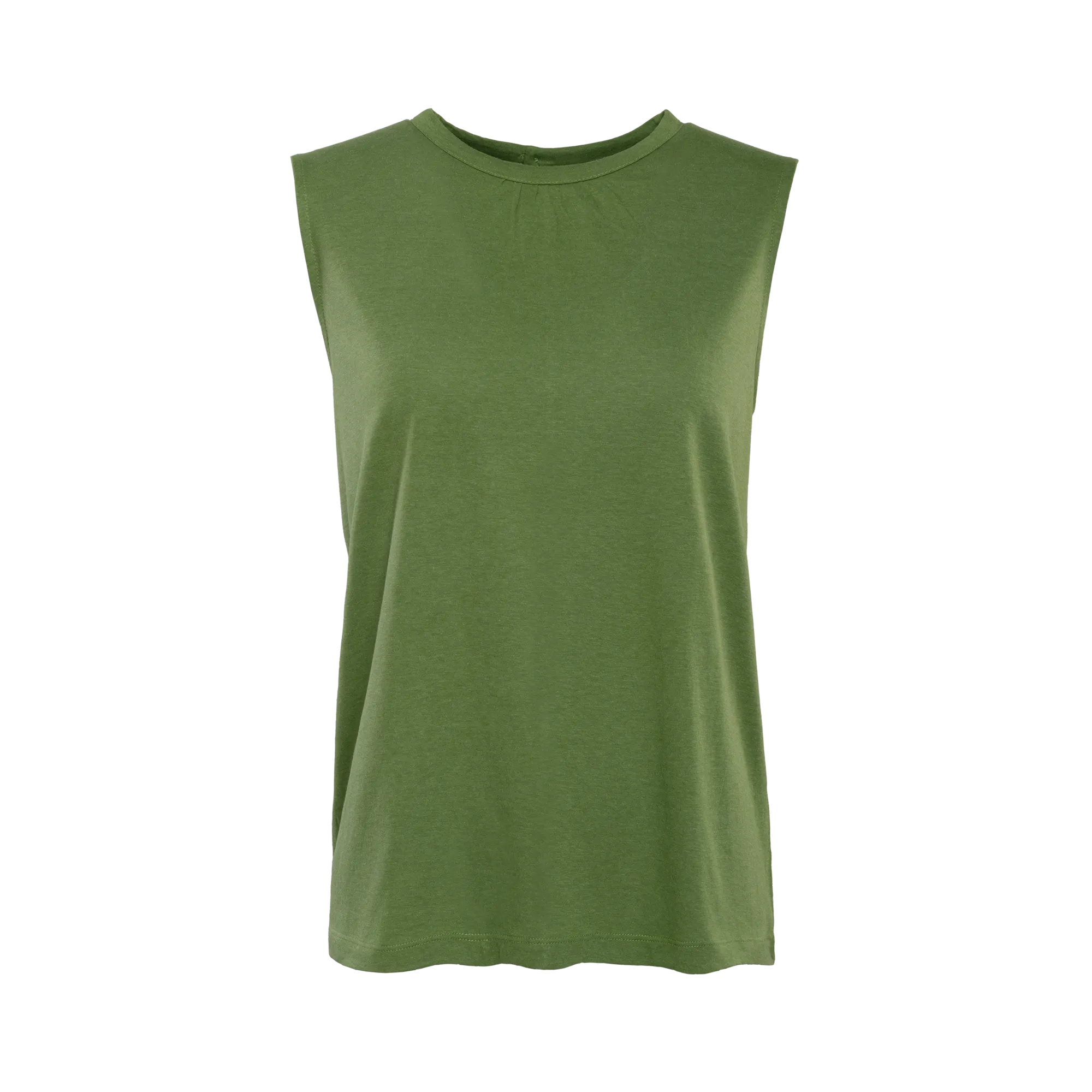 Bamboo Vest Top with Back Button: Womens