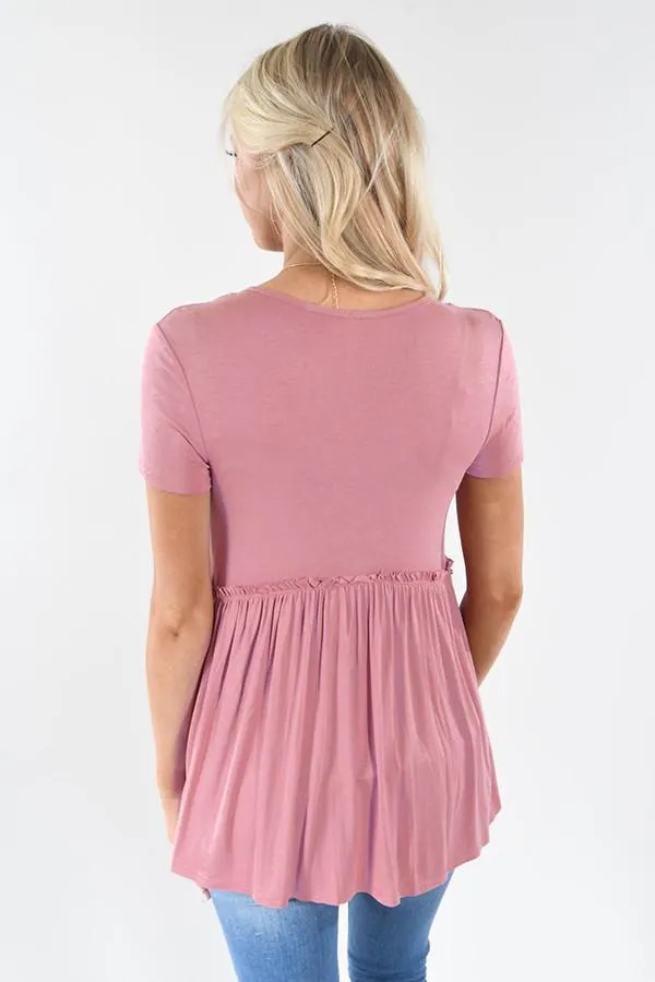 Be My Baby Top ~ Mauve