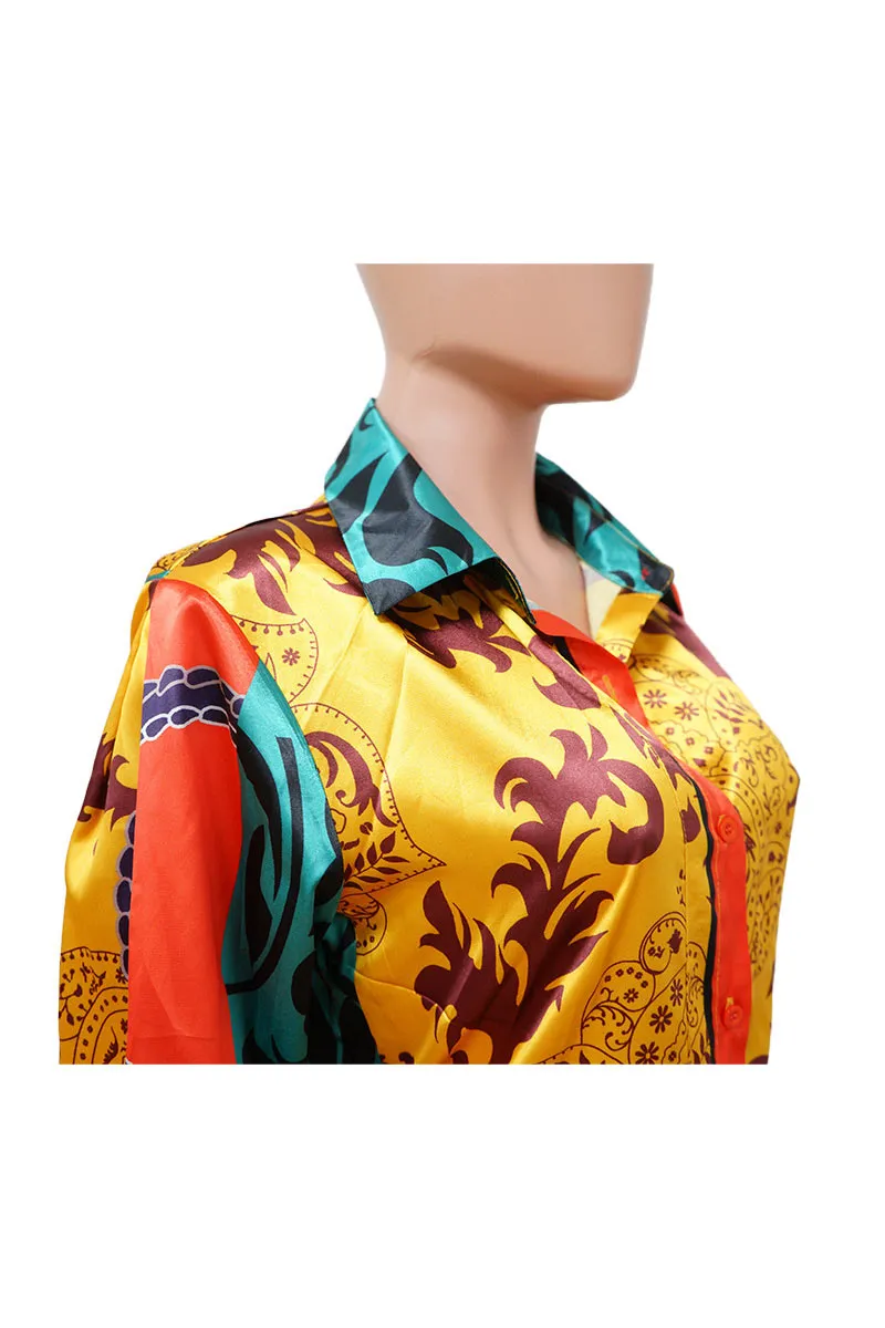 BG0514 Graphic Mini Shirt Dress