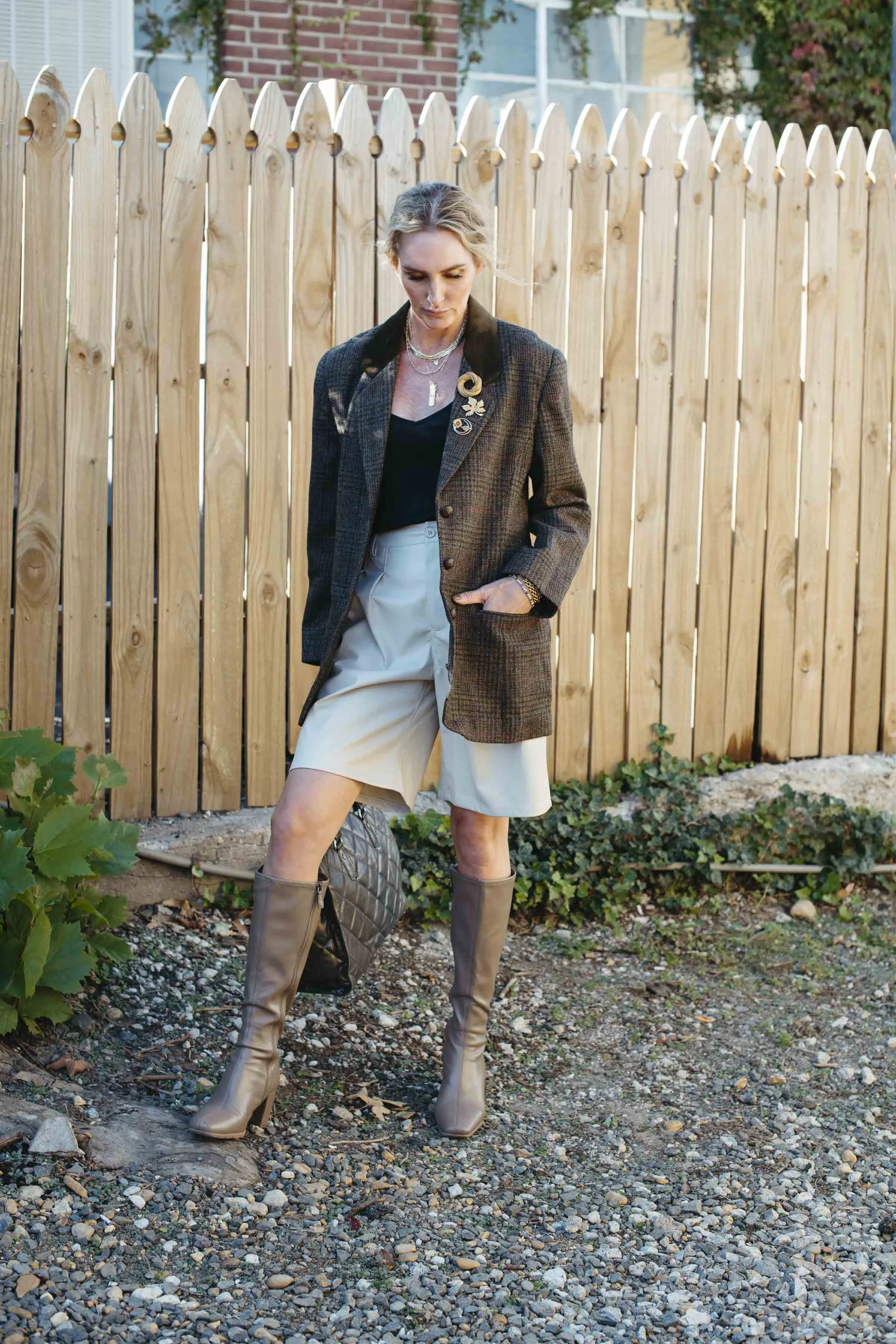 Bianca Pleather Bermuda Pants