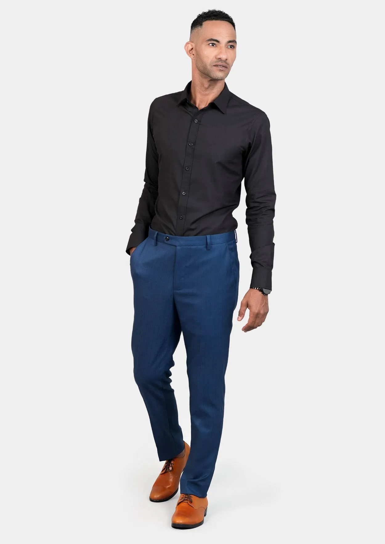 Black Egyptian Cotton Broadcloth Shirt