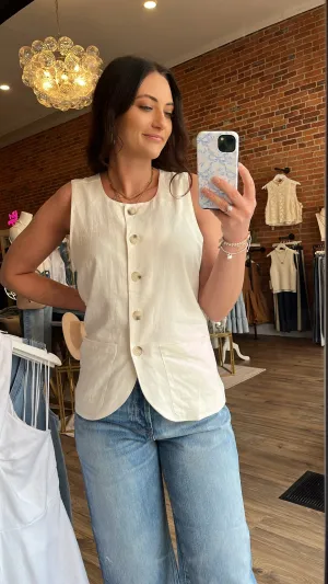 Blair Collarless Vest