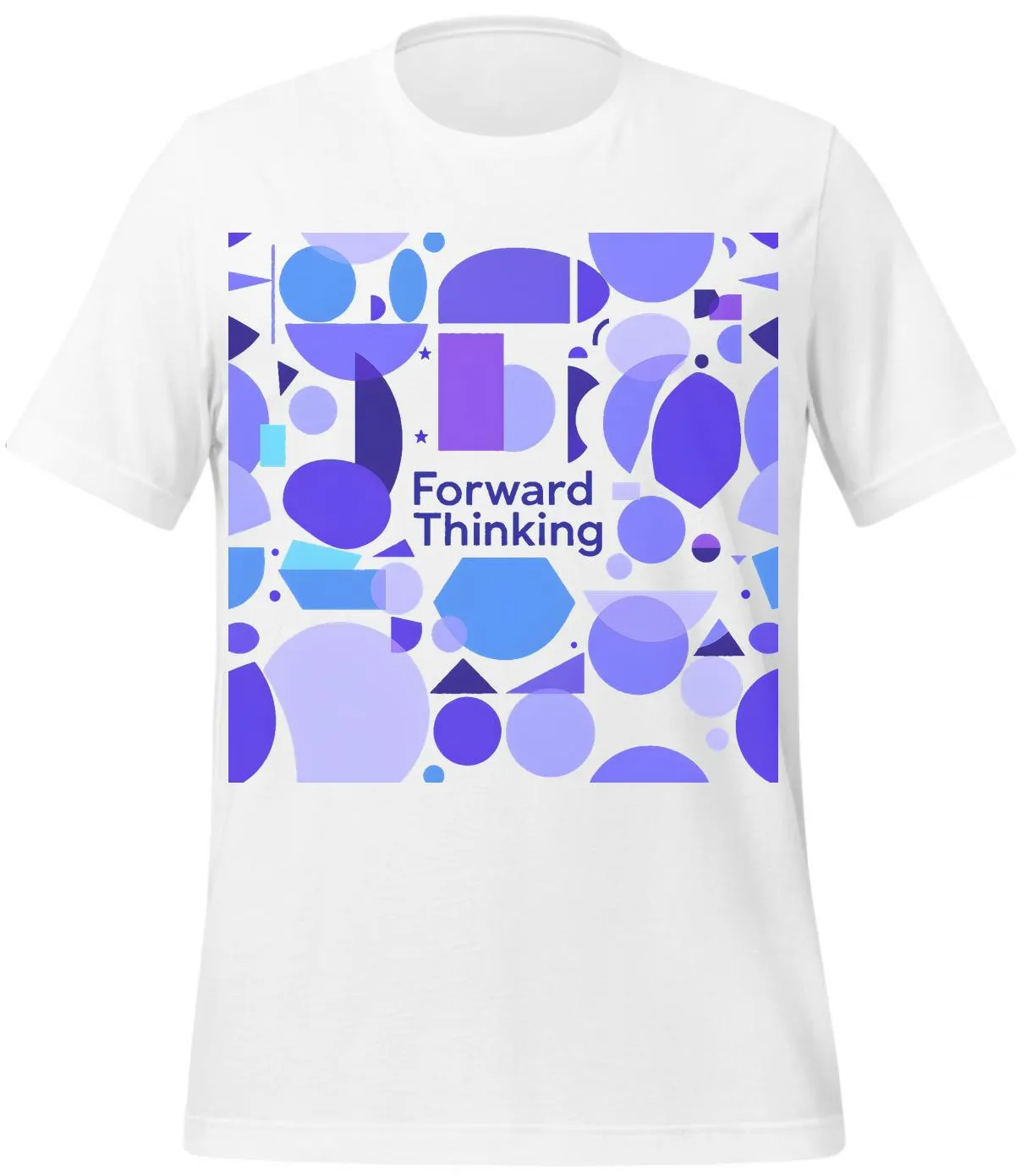 blue and purple tye dye shirt: Forward Thinking Geometric Art | Classic T-Shirt (Unisex)