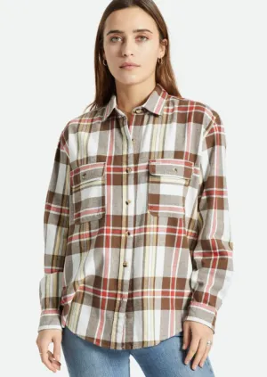 Bowery Flannel Off White/ Dark Earth
