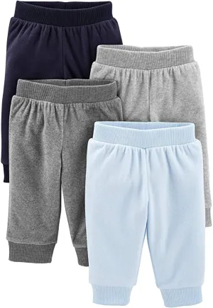 Brand new Simple Joys by Carter's Baby Boys' 4-Pack Fleece Pants, Sz 12 Months!