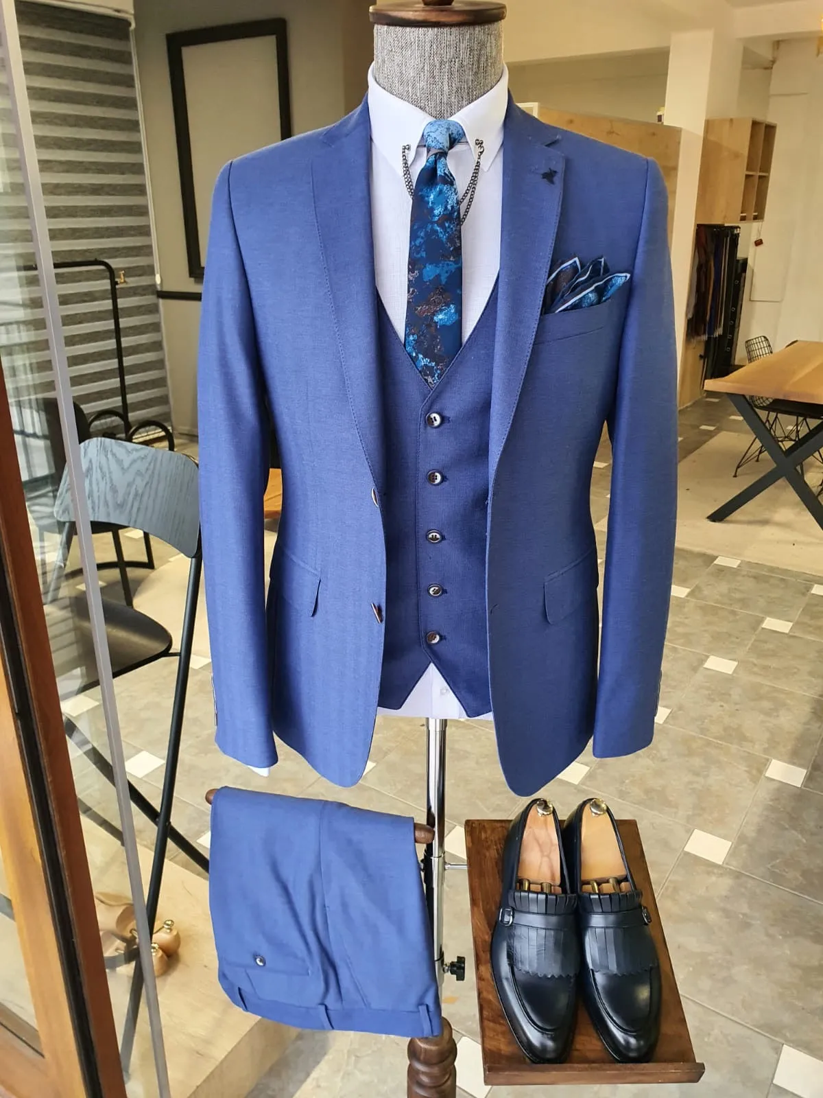 Bristol Blue Slim Fit Suit - A Modern Classic for Every Occasion