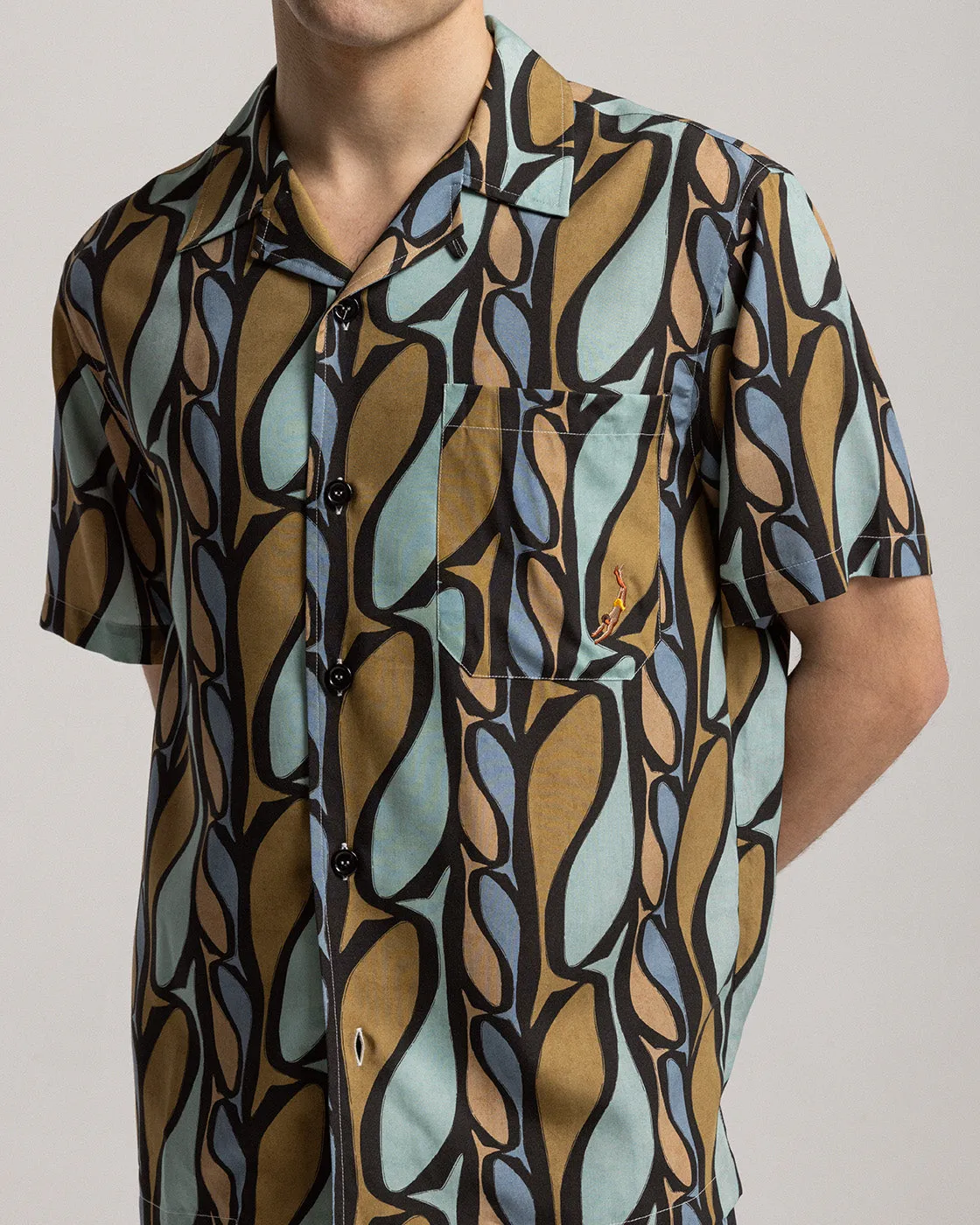 Brown Pesci Short Sleeve Shirt