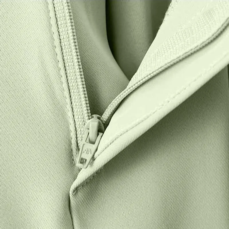 Buddha Stones Summer Casual Zipper Button Loose Plain Cotton Linen Women's Shorts With Pockets