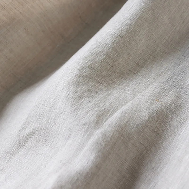 Buddha Stones Summer Daily Simple Wrinkle Design Cotton Linen Women's Shorts With Pockets