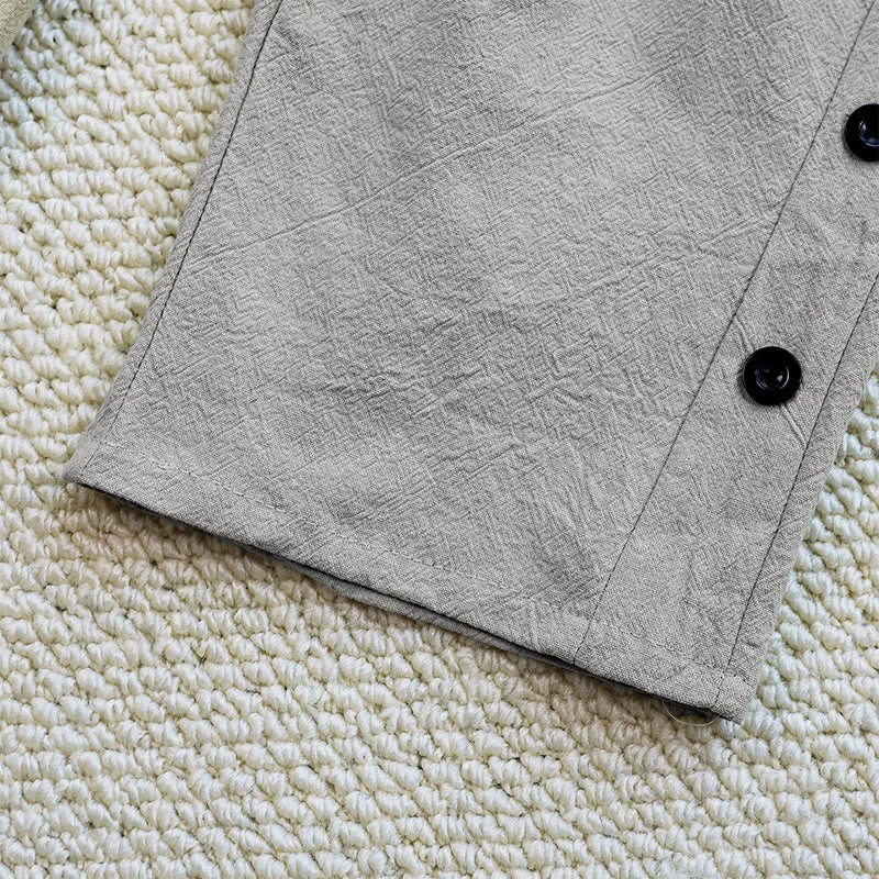 Buddha Stones Summer Plain Patchwork Design Drawstring Cotton Linen Women's Pants With Pockets
