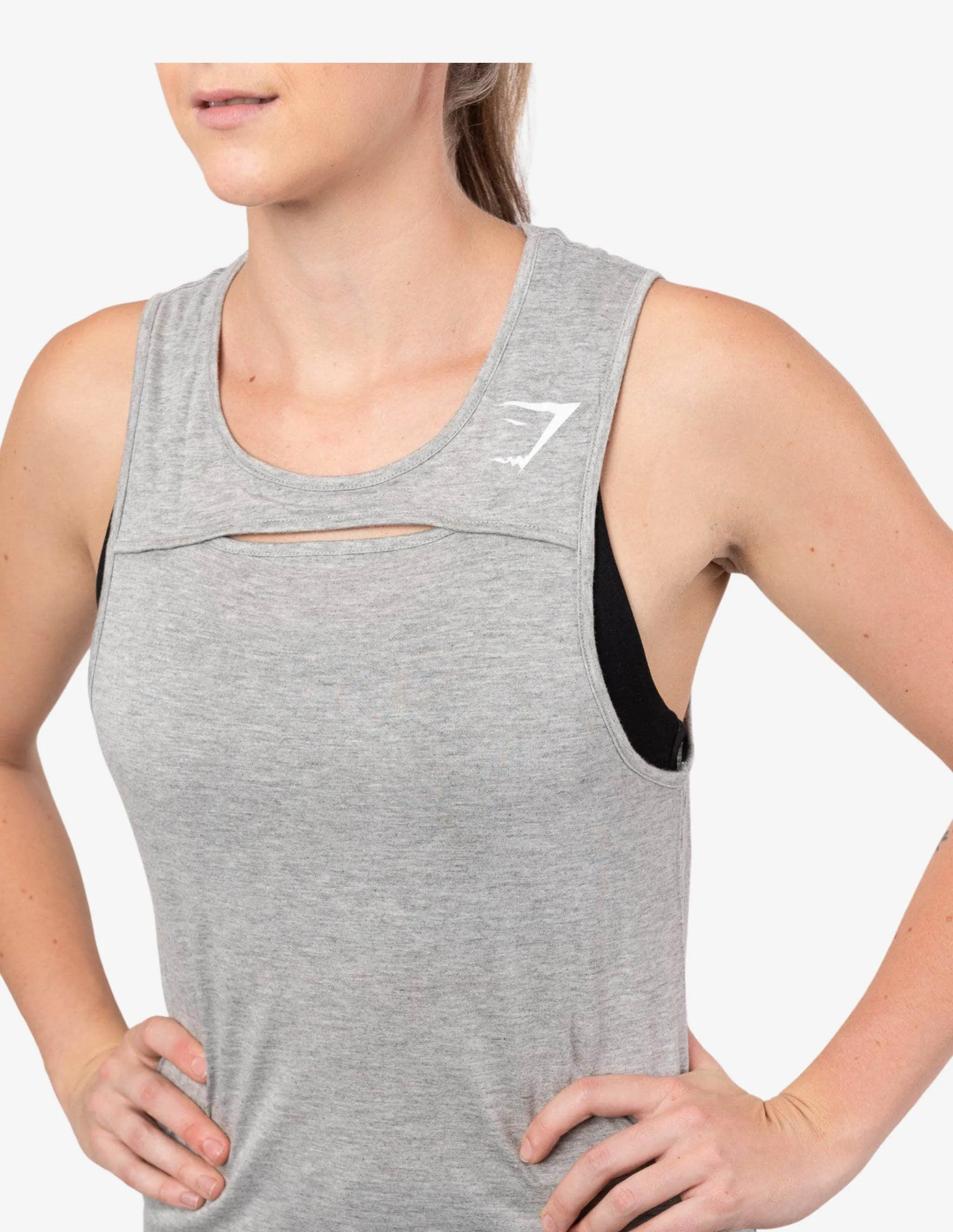 BURNOUT VEST Light Grey Marl