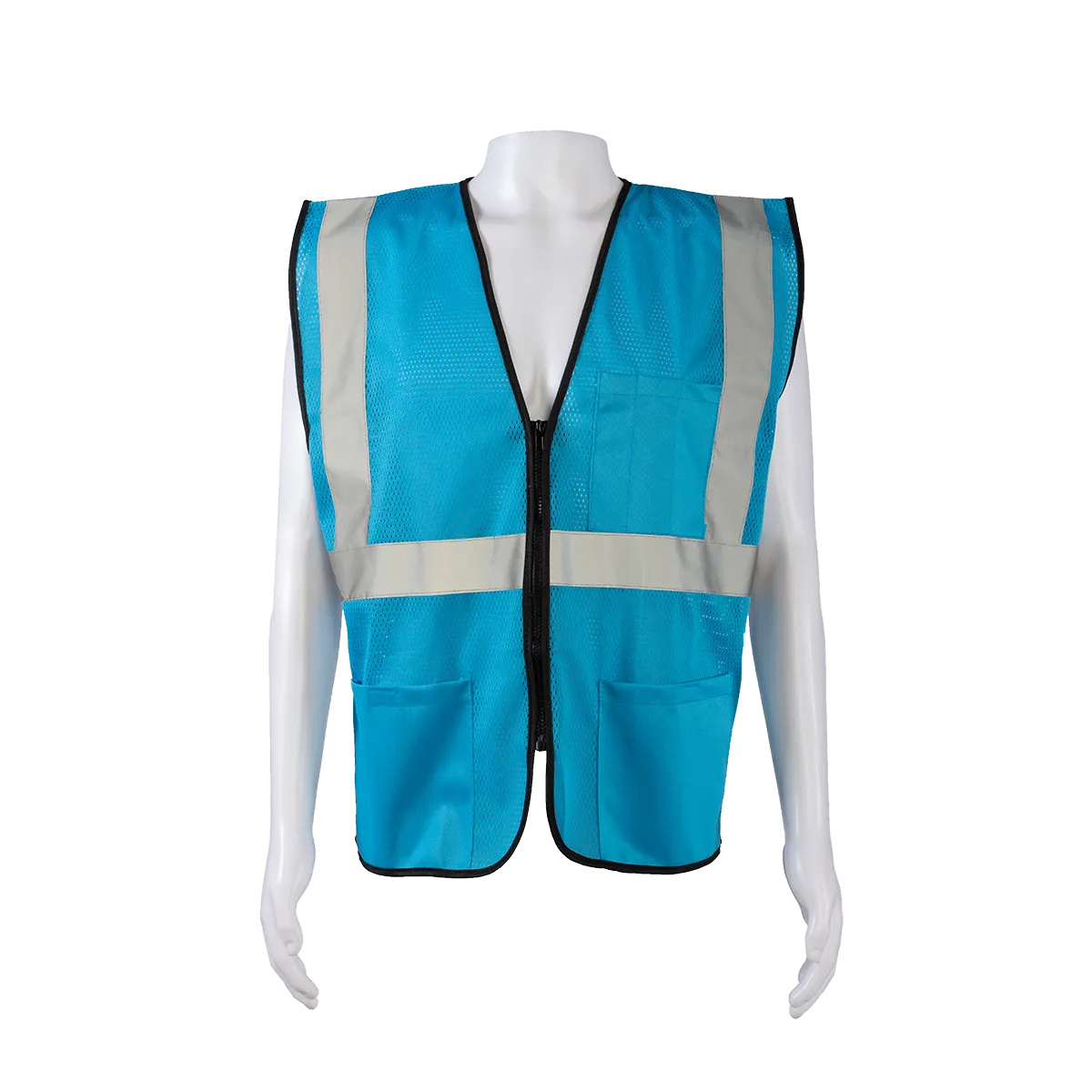 BVM-S1 ANSI NON-Rated Lake BLUE Mesh Safety Vest for Enhanced Safety & Identification