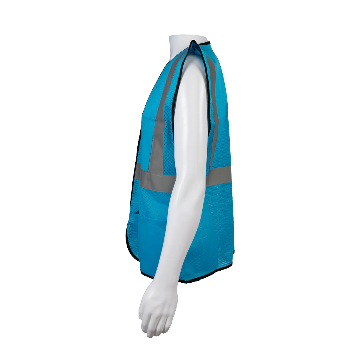 BVM-S1 ANSI NON-Rated Lake BLUE Mesh Safety Vest for Enhanced Safety & Identification