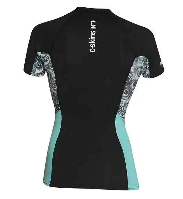 C-Skins Womens Short Sleeved Solace Crew Neck Rash Vest