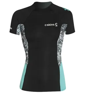 C-Skins Womens Short Sleeved Solace Crew Neck Rash Vest