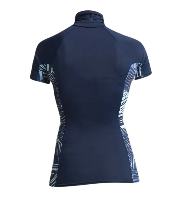 C Skins Womens UV Skins Short Sleeved Turtle Neck Rash Vest
