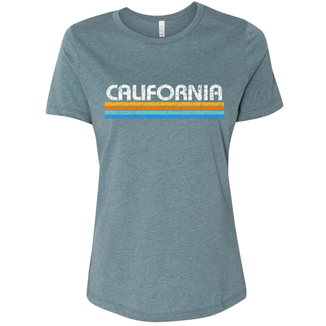 California Vintage Stripe Women's Relaxed Jersey Tee