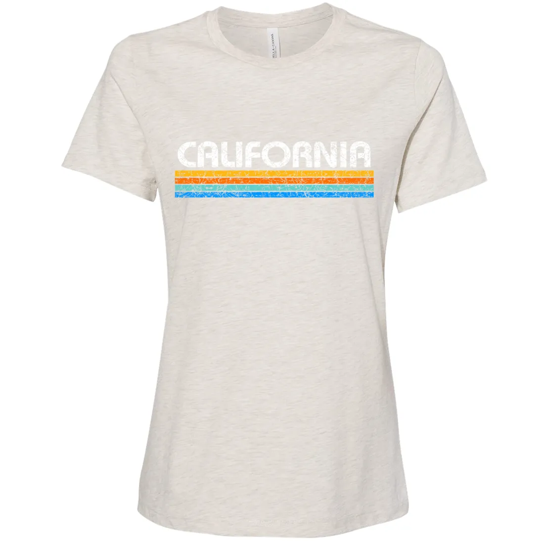 California Vintage Stripe Women's Relaxed Jersey Tee