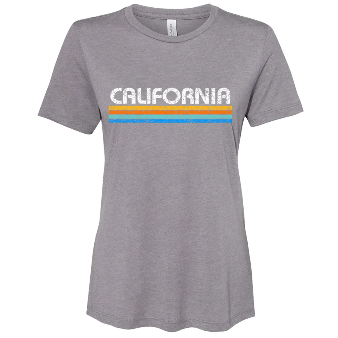 California Vintage Stripe Women's Relaxed Jersey Tee