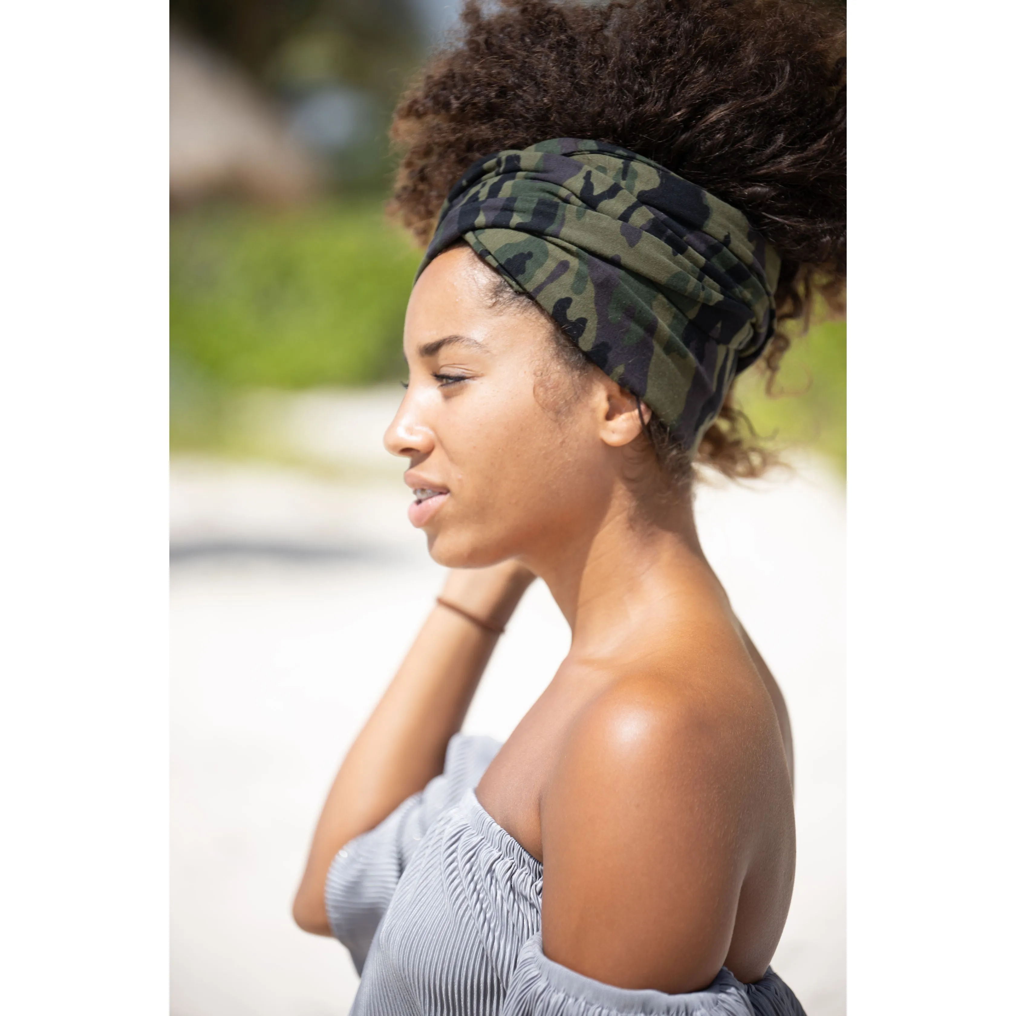 Camo - Open T-shirt Turban
